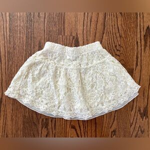 RUUM - Girls Beige Lace Skirt - Size 3T